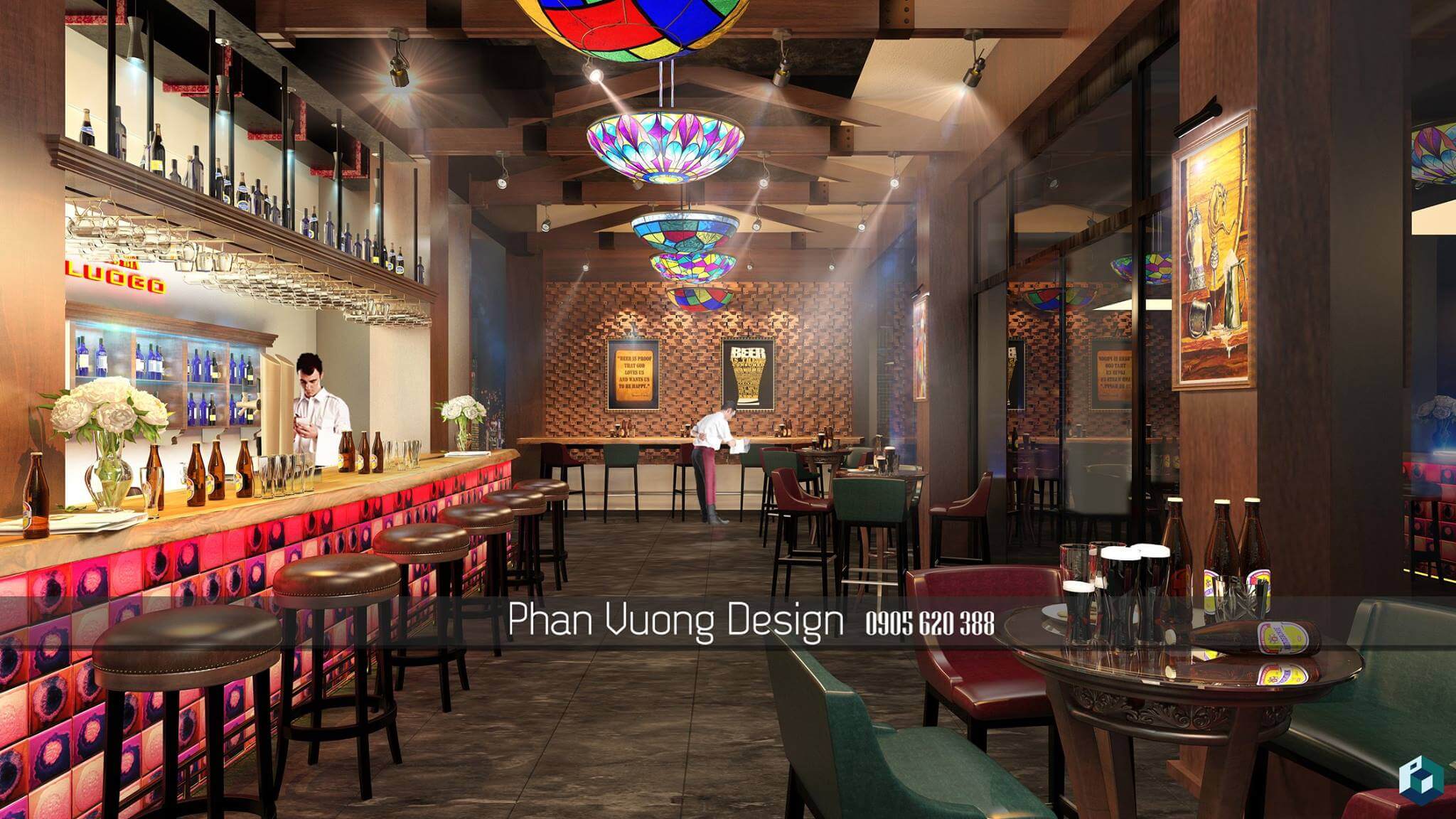 thiết kế quán bar