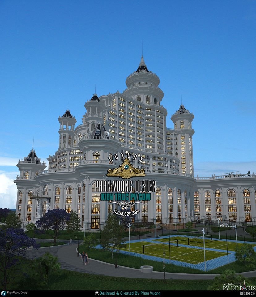 thiết kế lâu đài khách sạn